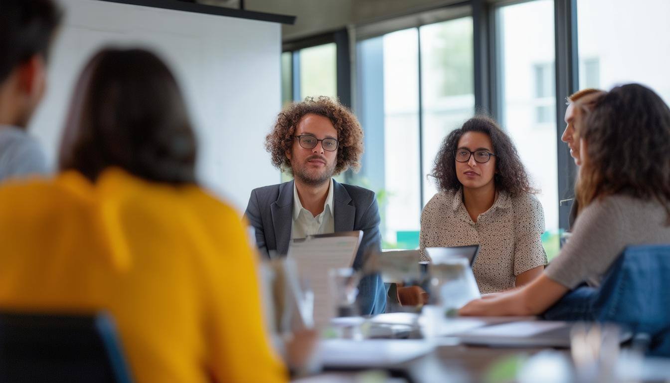 Team participating in a productivity workshop