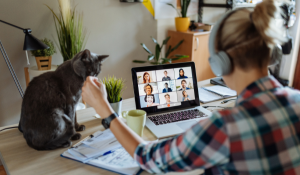 Working from home in remote or hybrid working